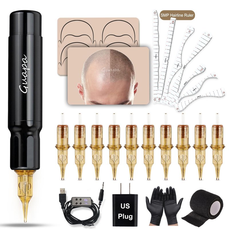 Scalp Micropigmentation Machine Kit – Professional SMP Hair Tattoo Machine with Adjustable Needles for Hairline Restoration