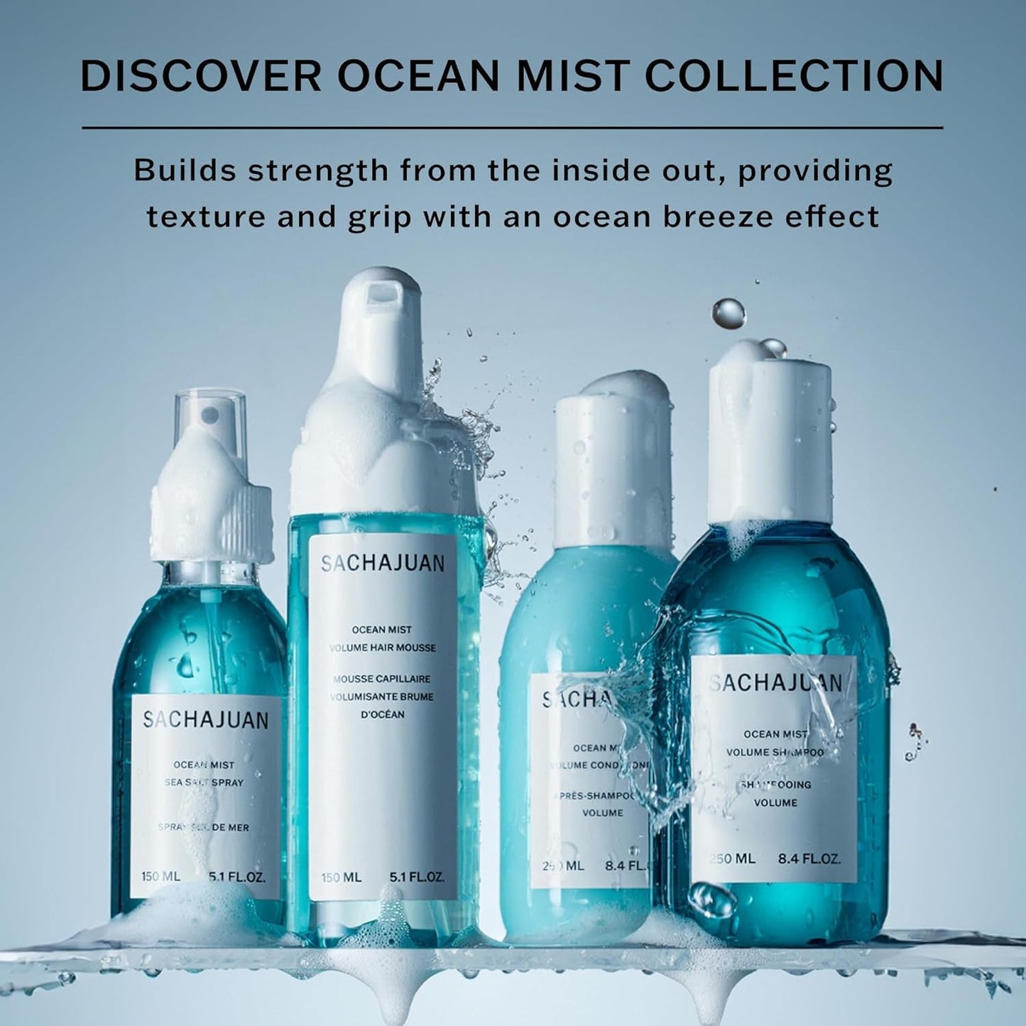 SACHAJUAN Ocean Mist Volume Conditioner | Lightweight Conditioner for Volume & Texture | Detangling, Beach Wave Finish & Manageability | With Vegetable Proteins | Vegan & Paraben-Free | 8.4 fl oz