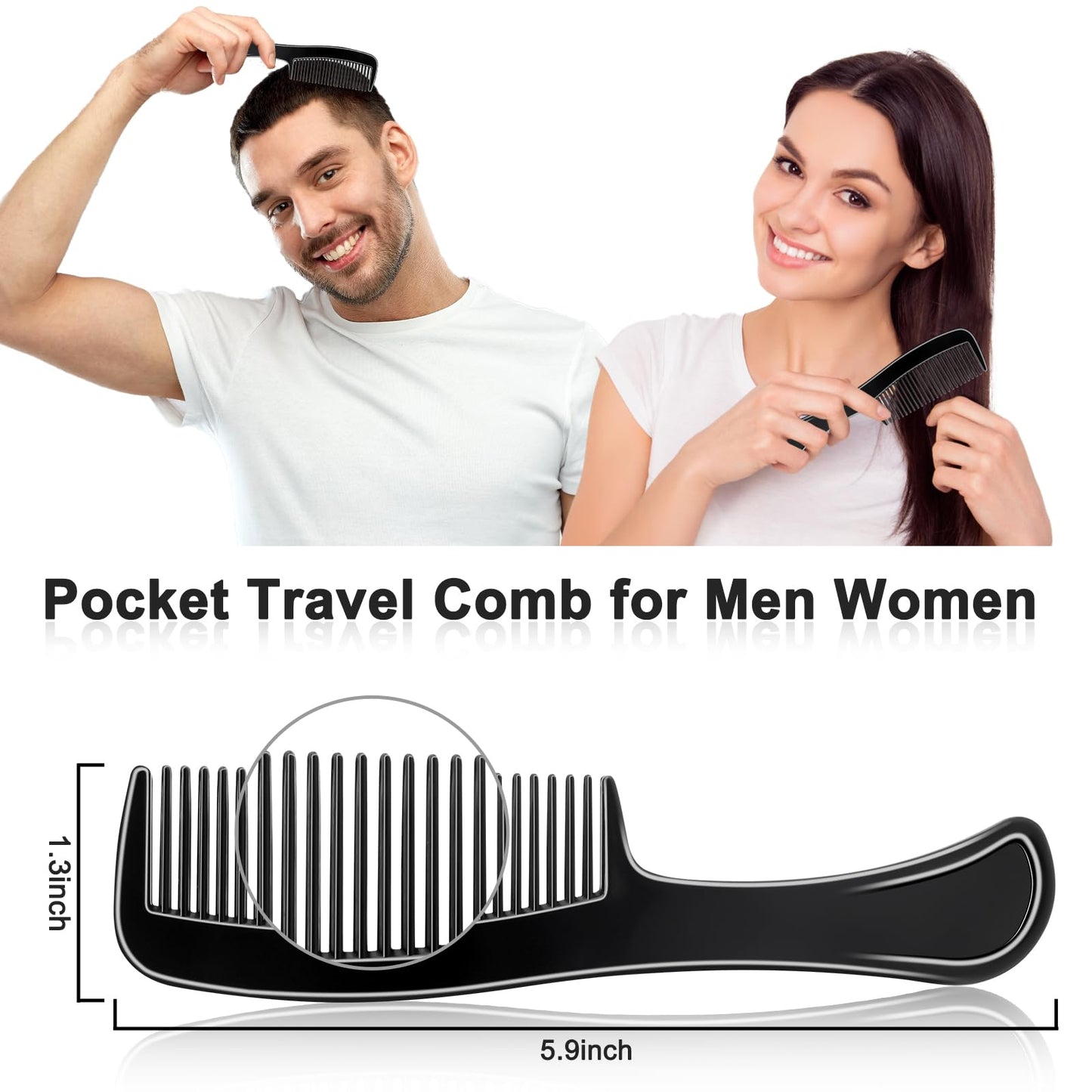 HOFASON 200 Pcs Bulk Hair Combs Individually Wrapped for Women, Kids, Men, Disposable Wide Tooth Comb for Travel, Homeless, Hotel, Shelter, Nursing Home and Church (Black)