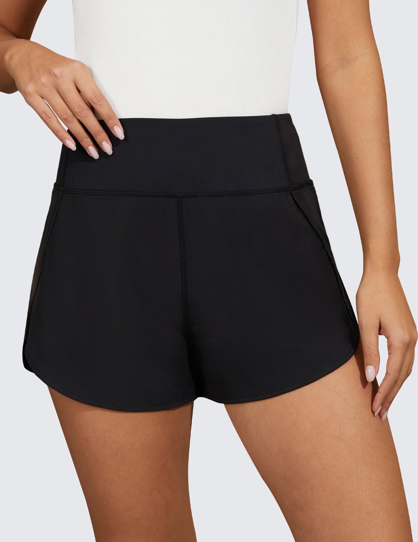 FireSwan Workout Shorts Women Athletic Running Shorts High Waisted Quick Dry Gym Sporty with Pockets