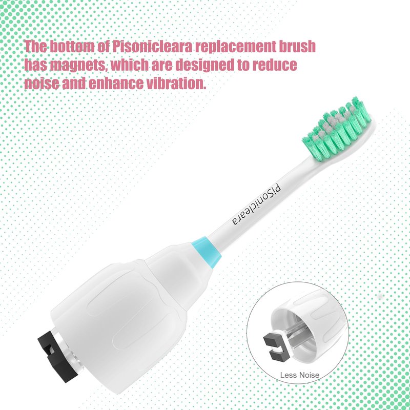 Pisonicleara Replacement Toothbrush Heads(6 Pack) Compatible with Philips Sonicare E-Series Essence CleanCare Elite Advance hx7022/66 Xtreme Brush Refill hx7001