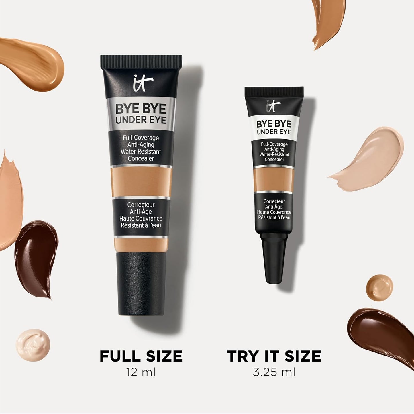 IT Cosmetics Bye Bye Under Eye Concealer - Water-Resistant, 24-Hour Full Coverage for Dark Circles & Fine Lines | 0.4 fl oz