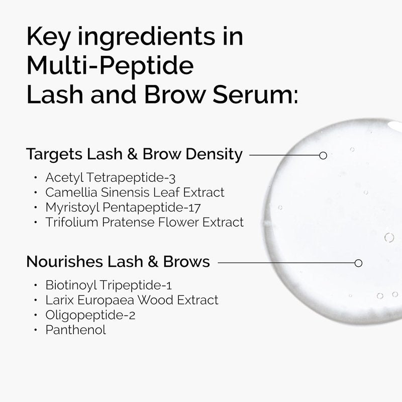 Multi-Peptide Lash and Brow Serum - Thicker, Fuller Lashes & Brows with Peptide-Powered Formula