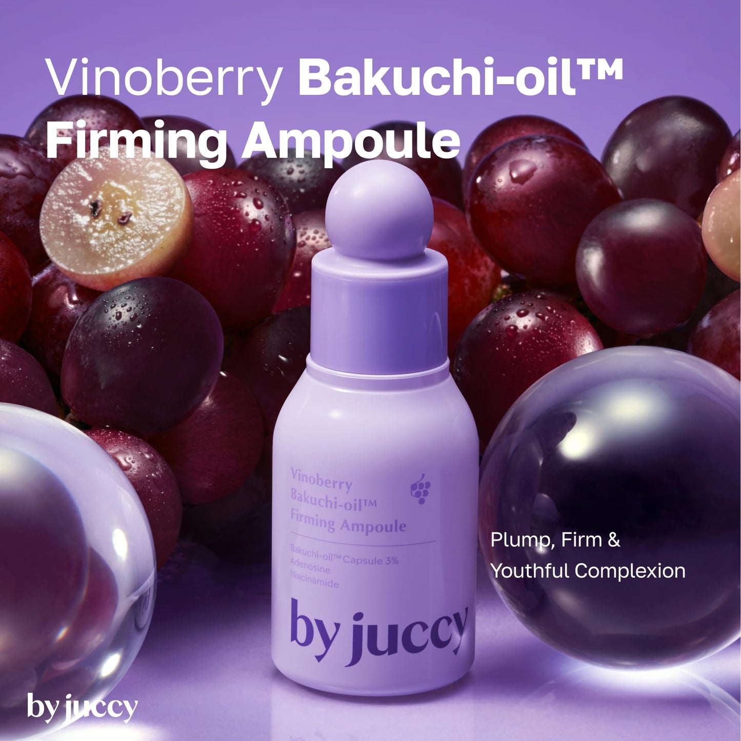Byjuccy Vinoberry Bakuchiol Ampoule Serum, Anti-Aging Face Oil, 1.01 floz