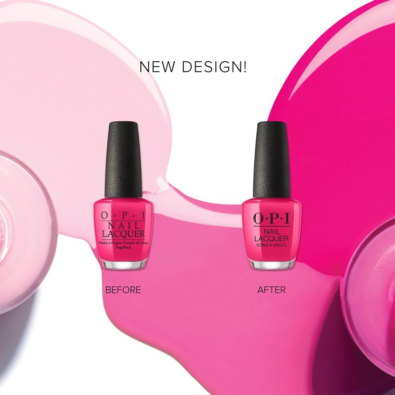 OPI Nail Lacquer ElePhantastic Pink | Opaque Bright Pink Crème Chip Resistant Nail Polish | Fast Drying, Streak Free