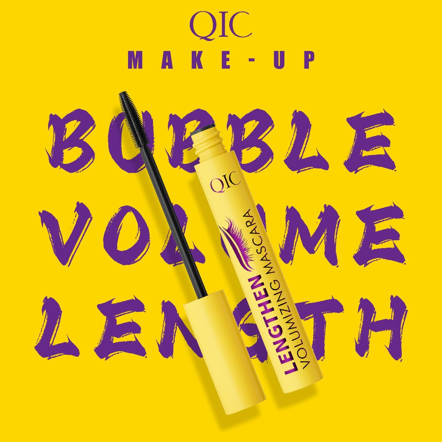 Volumizing & Lengthening Mascara - Waterproof, Smudge-Proof, Buildable Formula for Clump-Free Lashes - Adds Natural Volume & Length - Sweatproof, Long-Lasting, Curling - Easy to Apply (Brown)