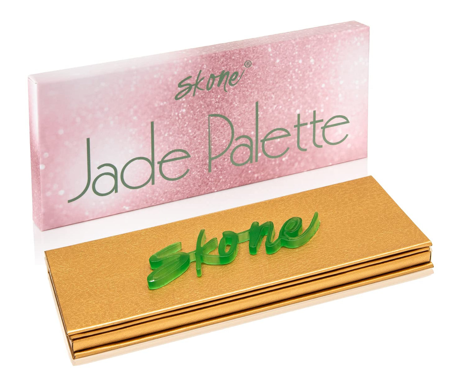 Skone Cosmetics | Jade Eyeshadow Palette | Longwear Makeup Highly Pigmented Cute Matte Shimmer Natural & Nude Colors Ultra-Blendable Buildable Professional Eye Color Makup