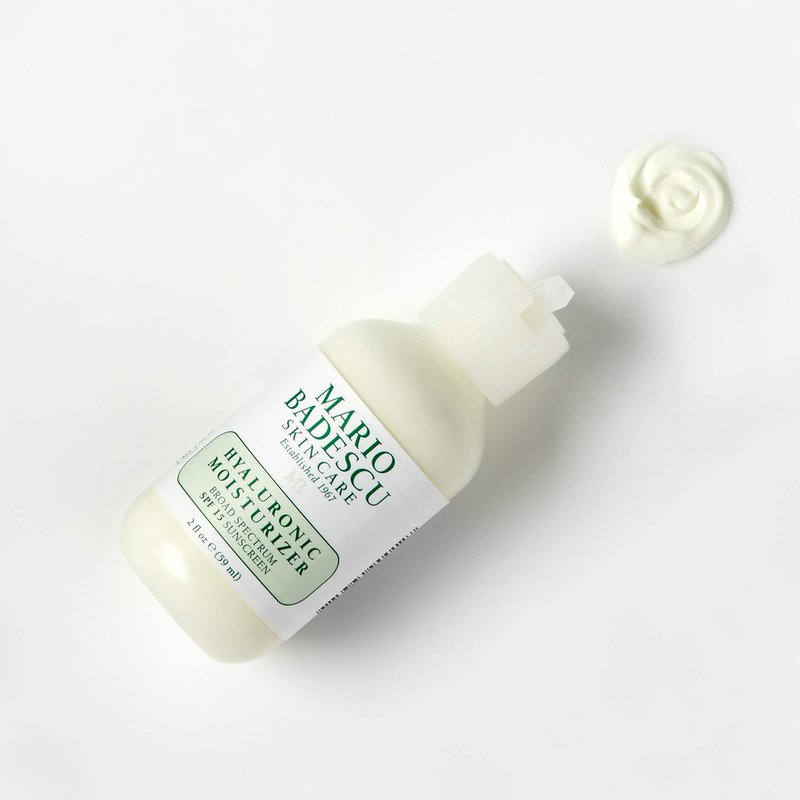 Mario Badescu Hyaluronic Face Moisturizer for Women and Men with SPF 15, Ideal Facial Moisturizer for Combination, Dry or Sensitive Skin, Sesame Seed Oil-Infused Moisturizer Face Cream, 2 Fl Oz