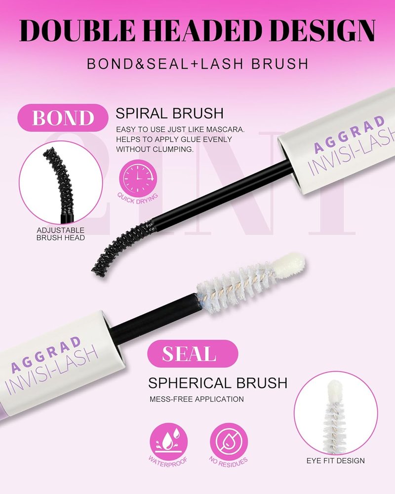 Flora Lash Clusters Kit - Wispy 8-18mm Hybrid Volume Eyelashes | DIY False Lash Extensions with Bond & Seal