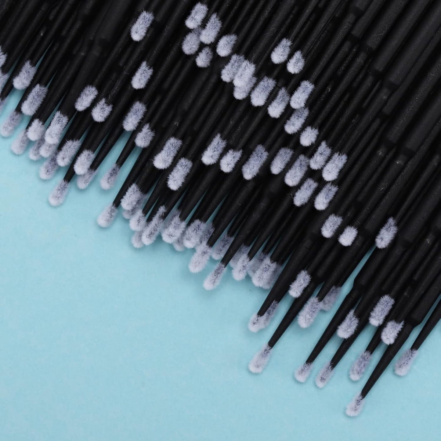 Disposable Micro Applicator Brushes - 500 Pcs Micro Swabs for Eyelash Extensions | Black Mascara Wands