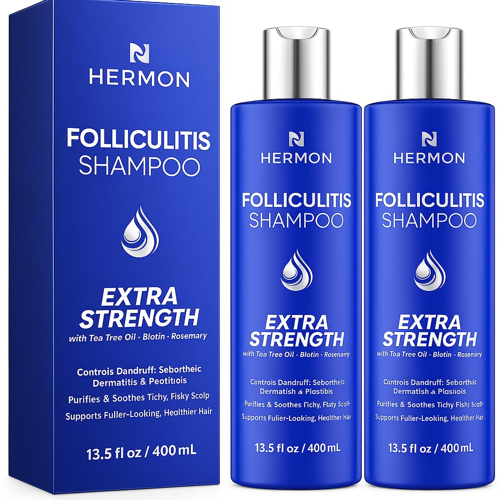 Hermon Folliculitis Treatment (2 Packs Folliculitis Shampoo)