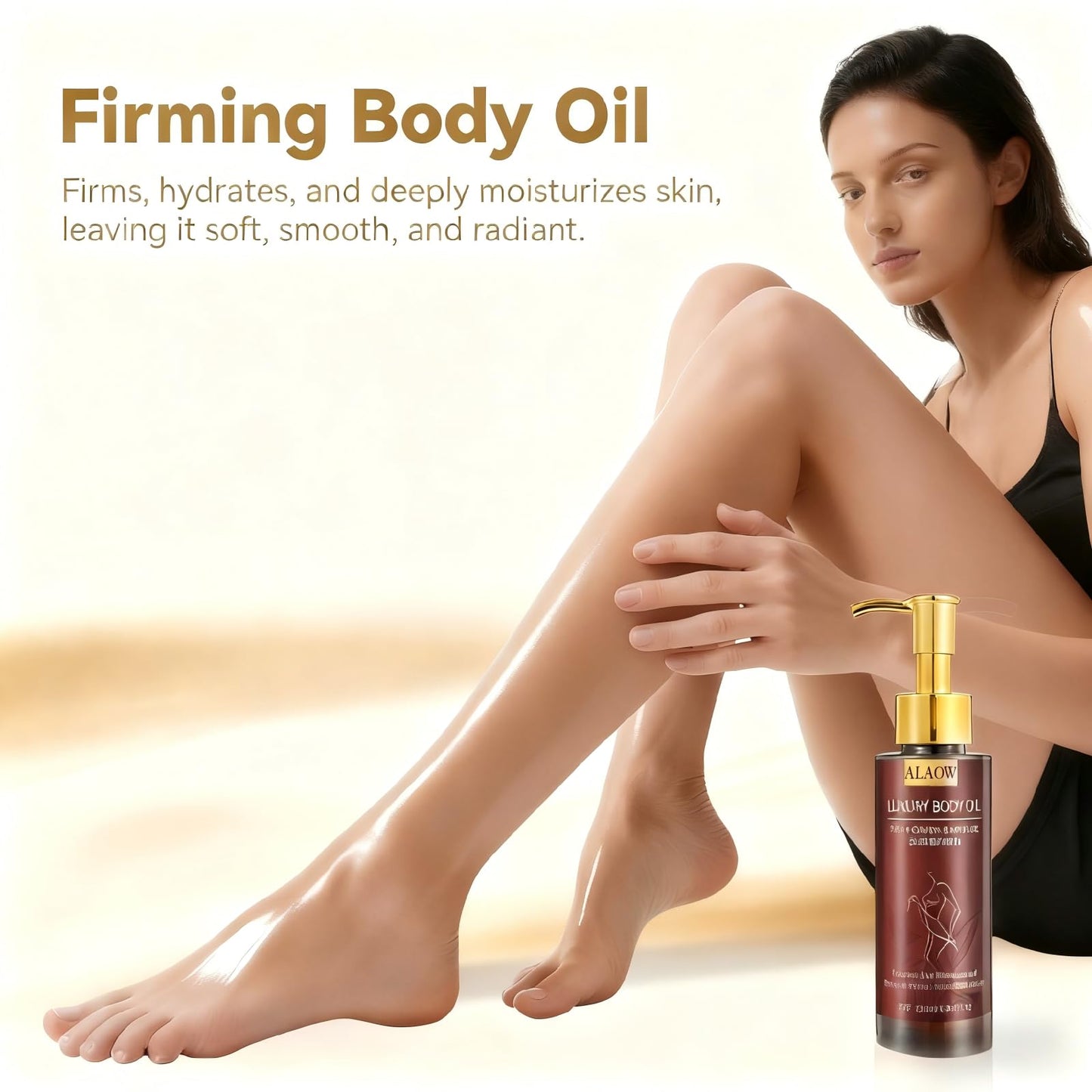 ALAOW Advanced Firming Body Oil, Powerful Skin Tightening Formula, Fast Improves Loose Skin, Deeply Moisturizing Body Care Oil (FN)