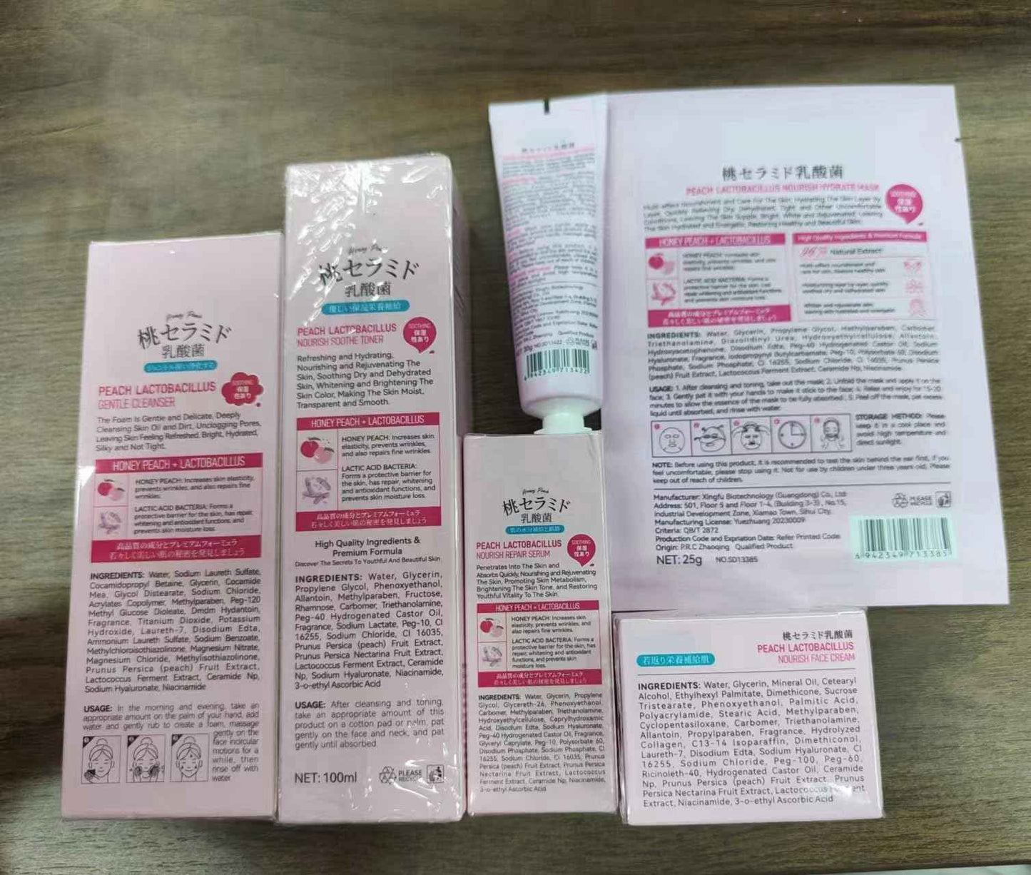 Peach Skincare Set, Peach Skin Care For Teens 10-12, Face Skin Care Set, Anti-Aging Skin Care Routine Kit For Women, Hydrating Girls Skin Care For Kids Age 8-12, Vegan & Organic