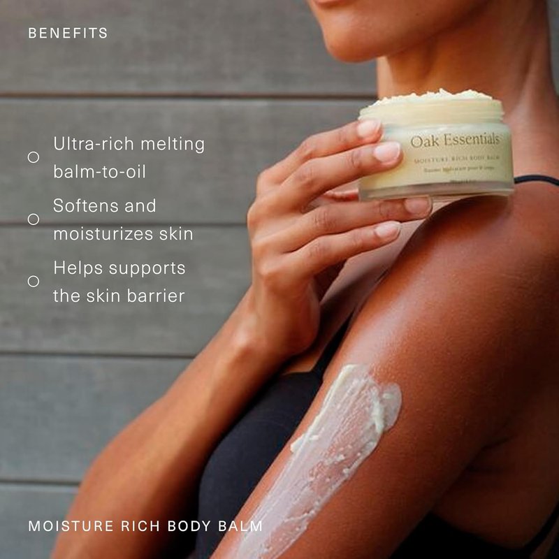 Moisture Rich Body Balm - Hydrating Balm-to-Oil Moisturizer with Sea Buckthorn & Coconut Oil | 5.3 Oz