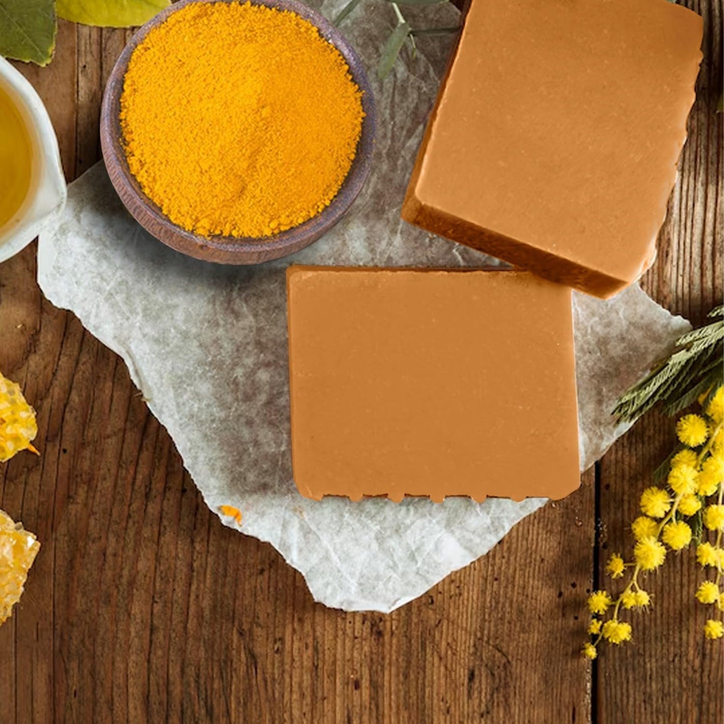 Simret Beauty Turmeric Soap Bar - Natural Face & Body Cleanser with Turmeric & Charcoal for Acne, Dark Spots, and Skin Brightening, Organic, Cruelty-Free, Sulfate-Free, 4.2 oz
