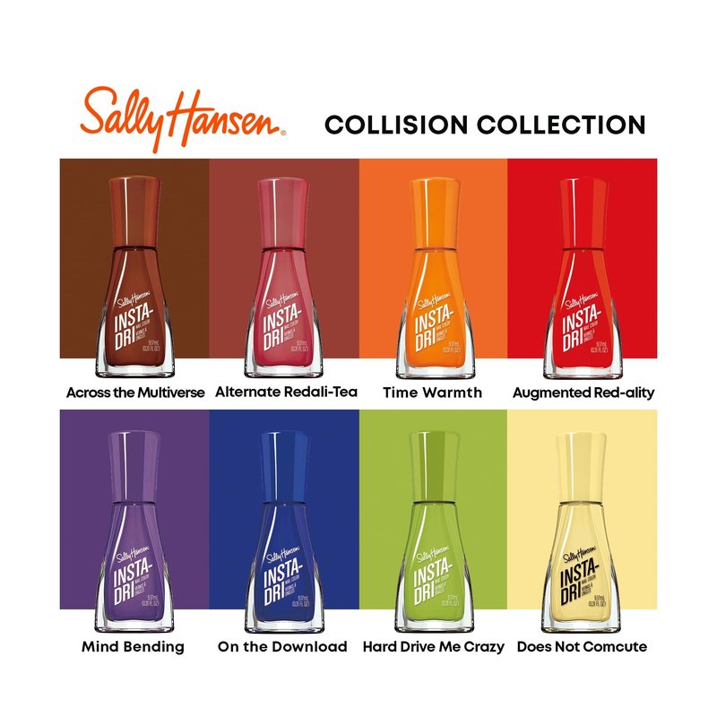Sally Hansen Insta-Dri Nail Polish | Quick Dry, Long Lasting, Streak-Free Shine | Opaque, Glossy | 361 Augmented Red-ality | Vivid True Red Nail Color