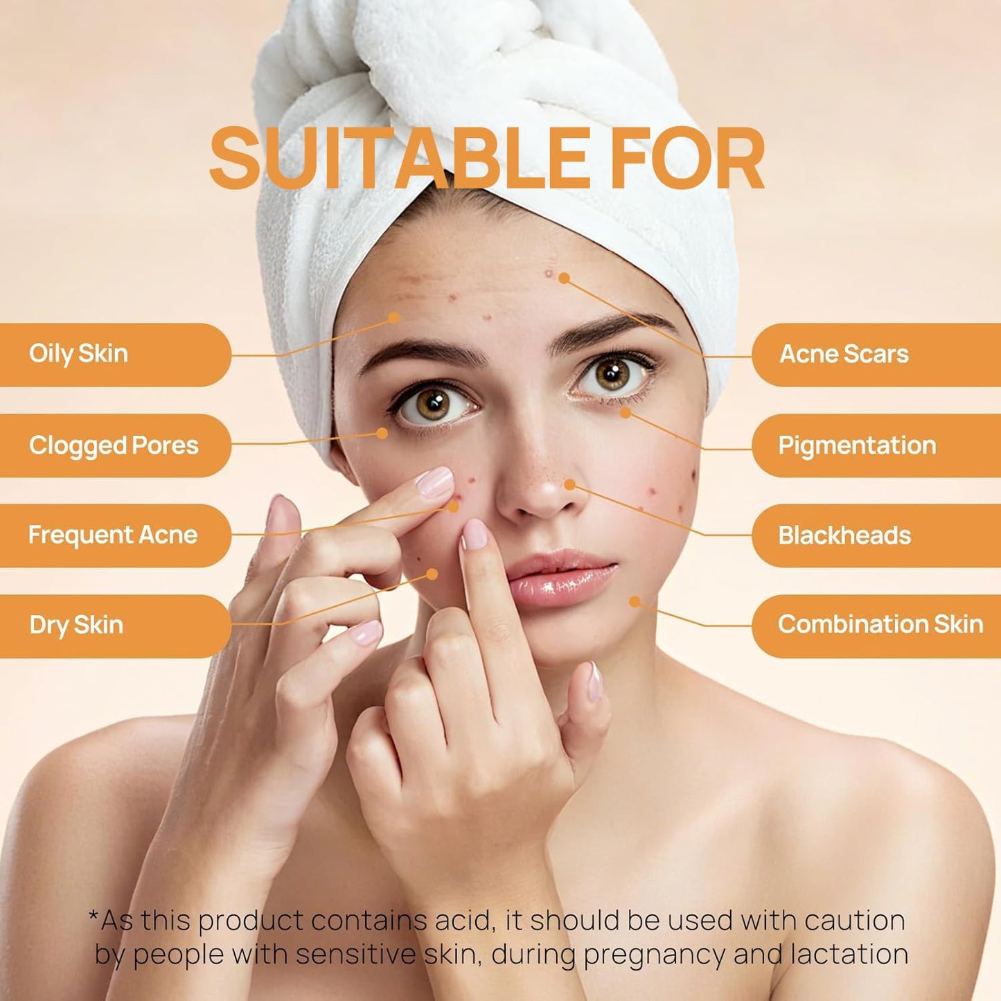 Glycolic Acid Pads, Gentle Resurfacing Exfoliates & Cleans Pores 60 Pads