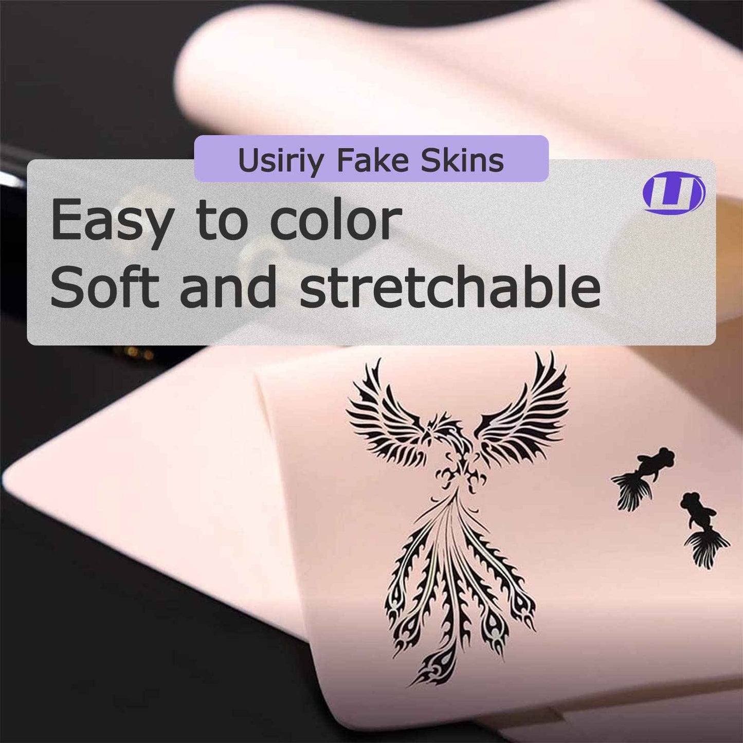 20pcs Tattoo Skin Practice Fake Skins - Usiriy Tattoo Practice Skin 8”x6“ Double Sides Blank Tattoo Skins Tattoo Practice for Beginners and Experienced Artists Tattoo Supplies