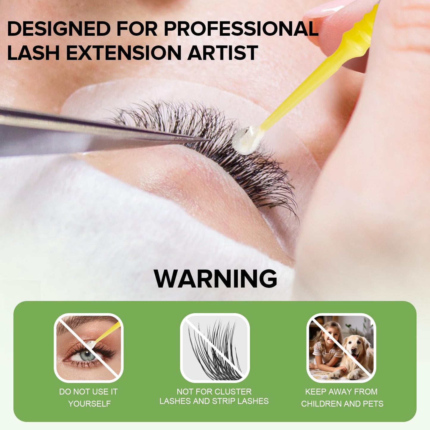 lashmate Eyelash Extension Remover, Makeup Lash Gel Remover Fast Action Dissolves Strong Glue with Low Odor, Gel Liquid Eyelash Remover for Sensitive Skin(15ml)
