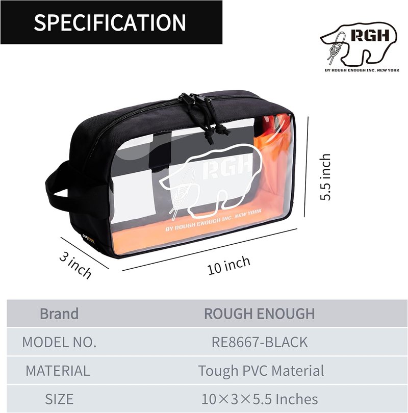Clear Travel Toiletry Bag - Leakproof Cosmetic Organizer for Makeup & Skincare Essentials | Unisex Design