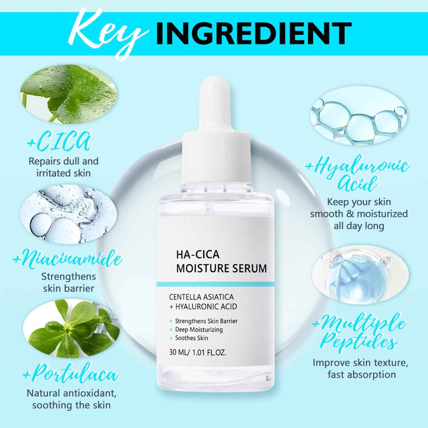 2PCS Peptide Propolis & CICA Hyal Hydrating For Women & Girls, Peptide Propolis Renewal Serum Hydration & Wrinkle Renewal (2PCS Serum)