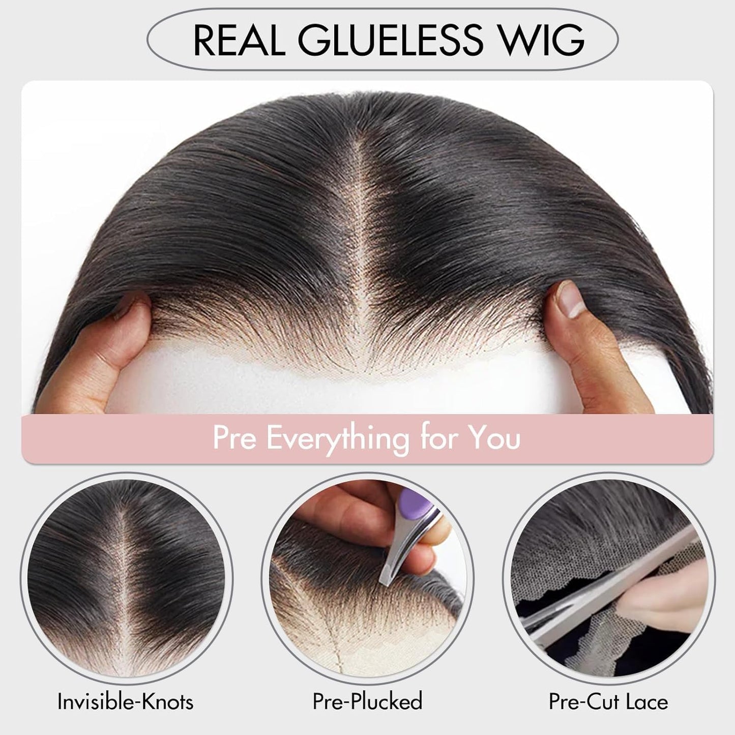 Perselene Wear and Go Glueless Bob Wig Human Hair Pre Plucked Pre Cut 4x4 HD Transparent Lace Front Wigs for Black Women Straight Short Bob Wigs Human Hair 180 Dentisty Natrual Color 10 Inch