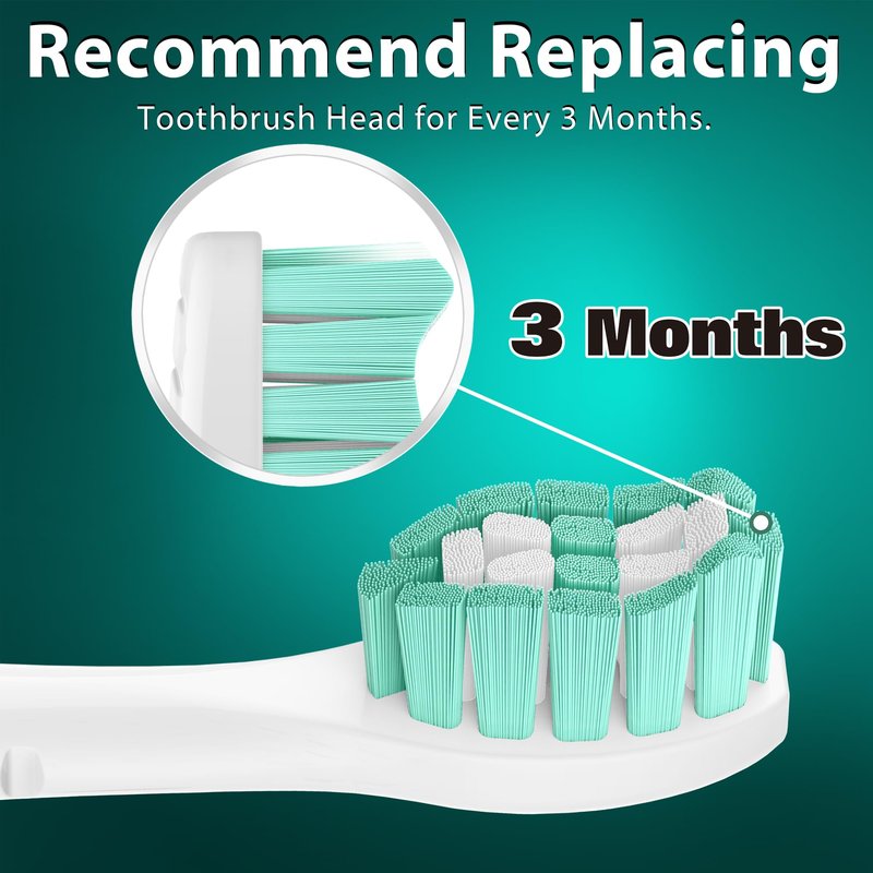 Guhiwuk Toothbrush Heads for Philips Sonicare Replacement Heads, Replacement Brush Head Compatible with Phillips Sonicare Click-on 4100 5100 Electric Toothbrush, 10 Pack