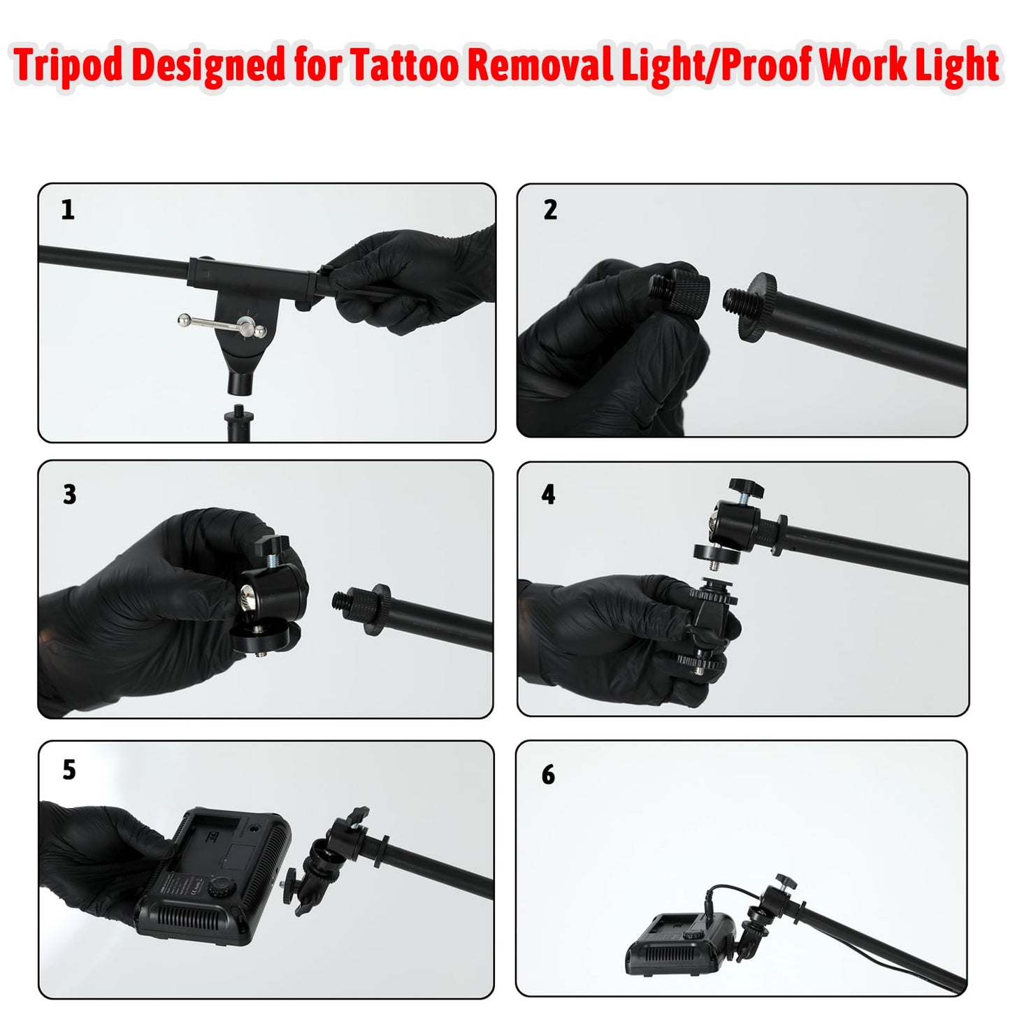 Only Tripod for Polarized LED Tattoo Work Light (Not Include Light)