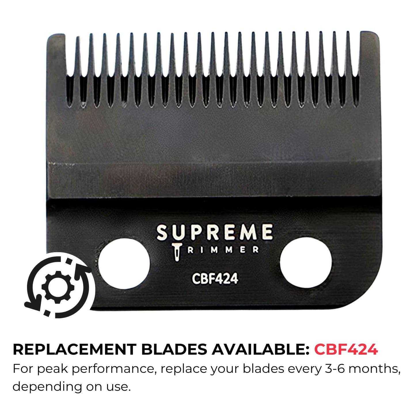 Supreme Trimmer Pro Clipper All Metal w/Fade Blade | 300 Min Run Time Professional Clipper Set, Cordless Beard Trimmer | STC5030 Red