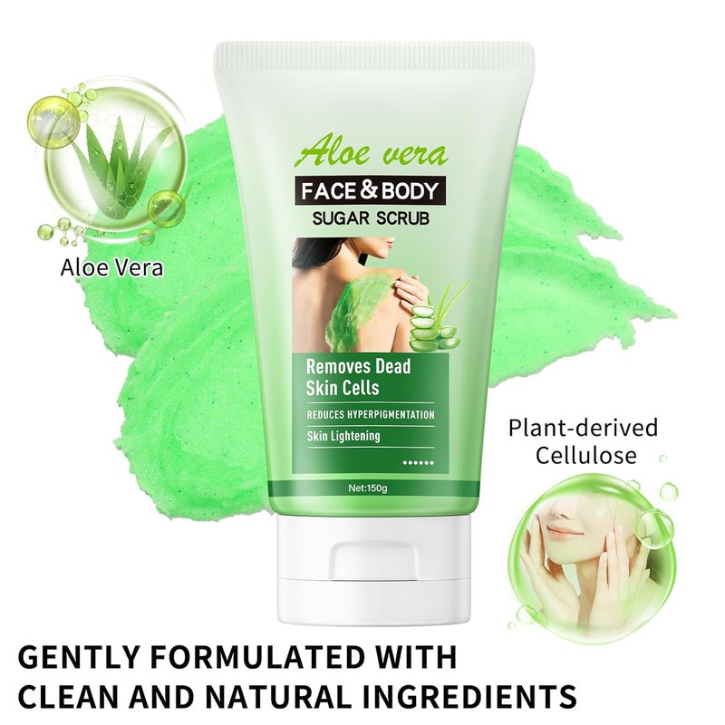 KP Bump Eraser Foot & Body Scrub Keratosis Pilaris Aloe Vera Treatment, Deeply Exfoliates for Hydrated & Nourished Skin Cleanser, Keratosis Pilaris Exfoliator for Dullness, and Pores