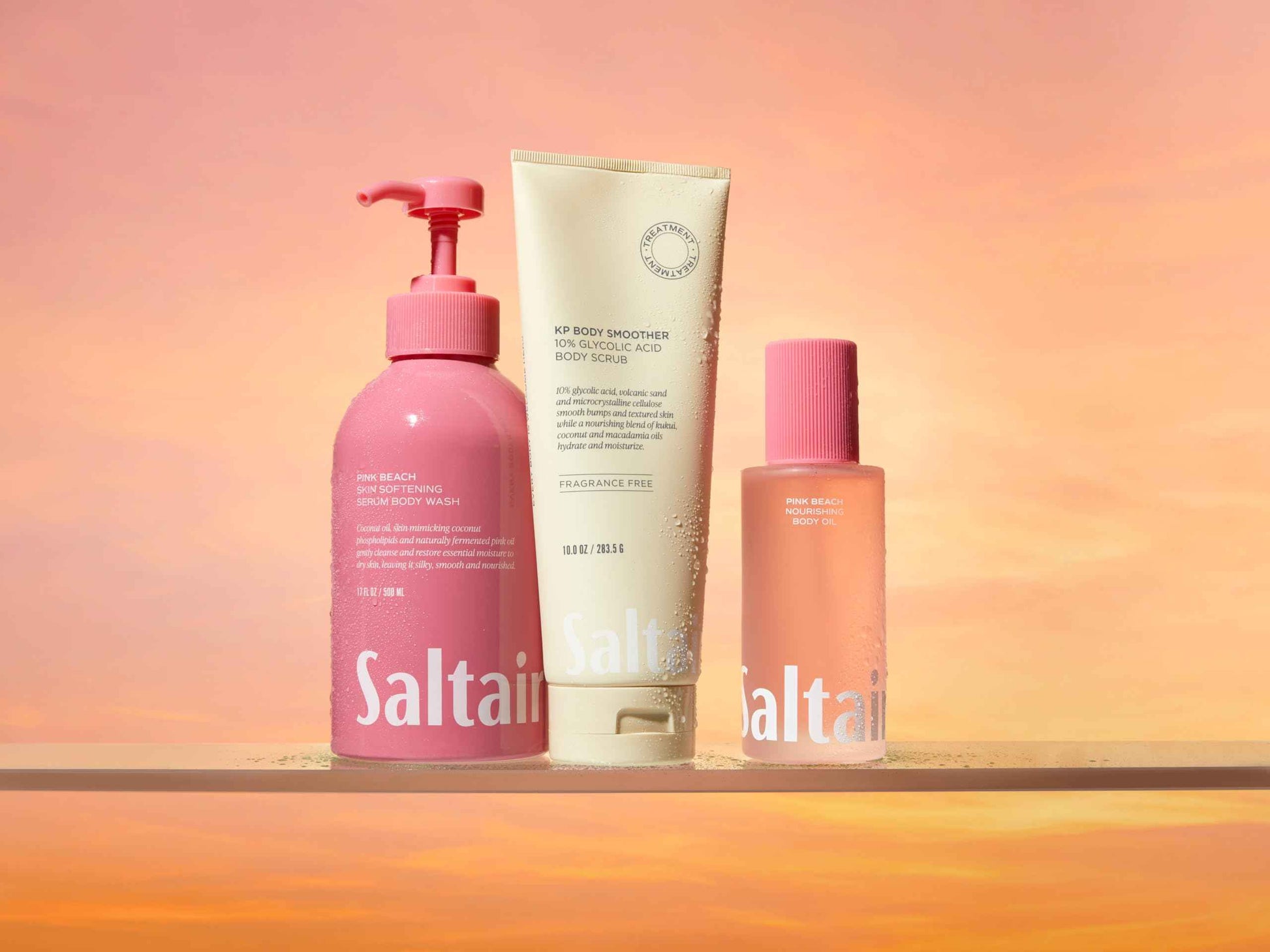 Saltair KP Body Scrub. 10% Glycolic Acid Treatment with Volcanic Sand and Plant Moisturizers. Fragrance-Free Physical Chemical Exfoliator. Exfoliating Body Scrubber for Rough Bumpy Skin, 10oz.