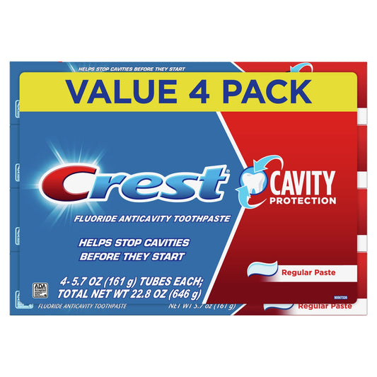Crest Cavity Protection Toothpaste Regular 5.7 oz (Pack of 4)