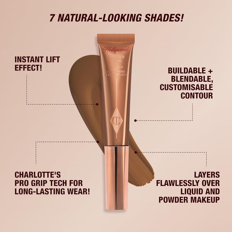 Charlotte Tilbury Hollywood Liquid Contour Wand - Easy Contour Stick & Bronzer for Sculpting | Natural Finish