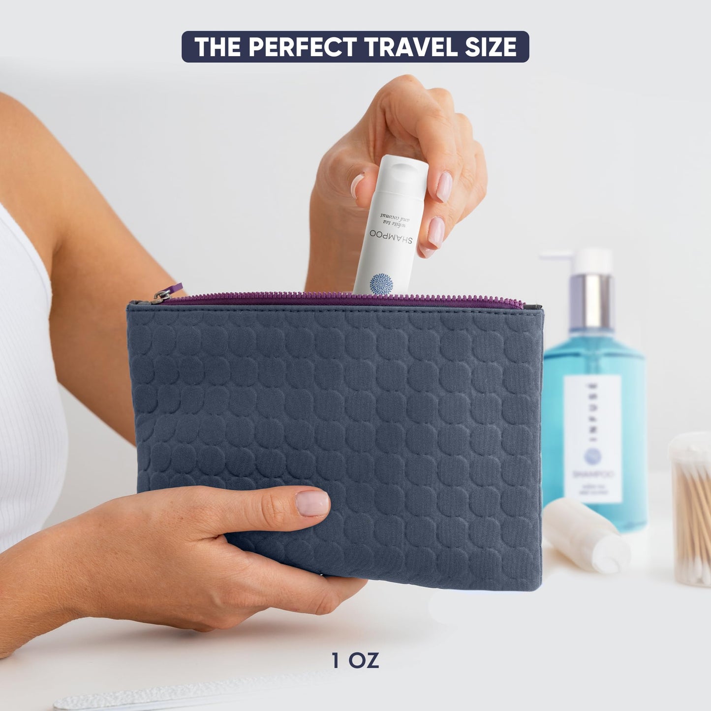 Travel Size Hotel Shampoo 20 Count 1 oz Bottles Guest Amenities for Hotels Vacation Rentals and Short Term Rentals Paraben Free White Tea and Coconut Scent Infused with Aloe and Olive Oil by INFUSE