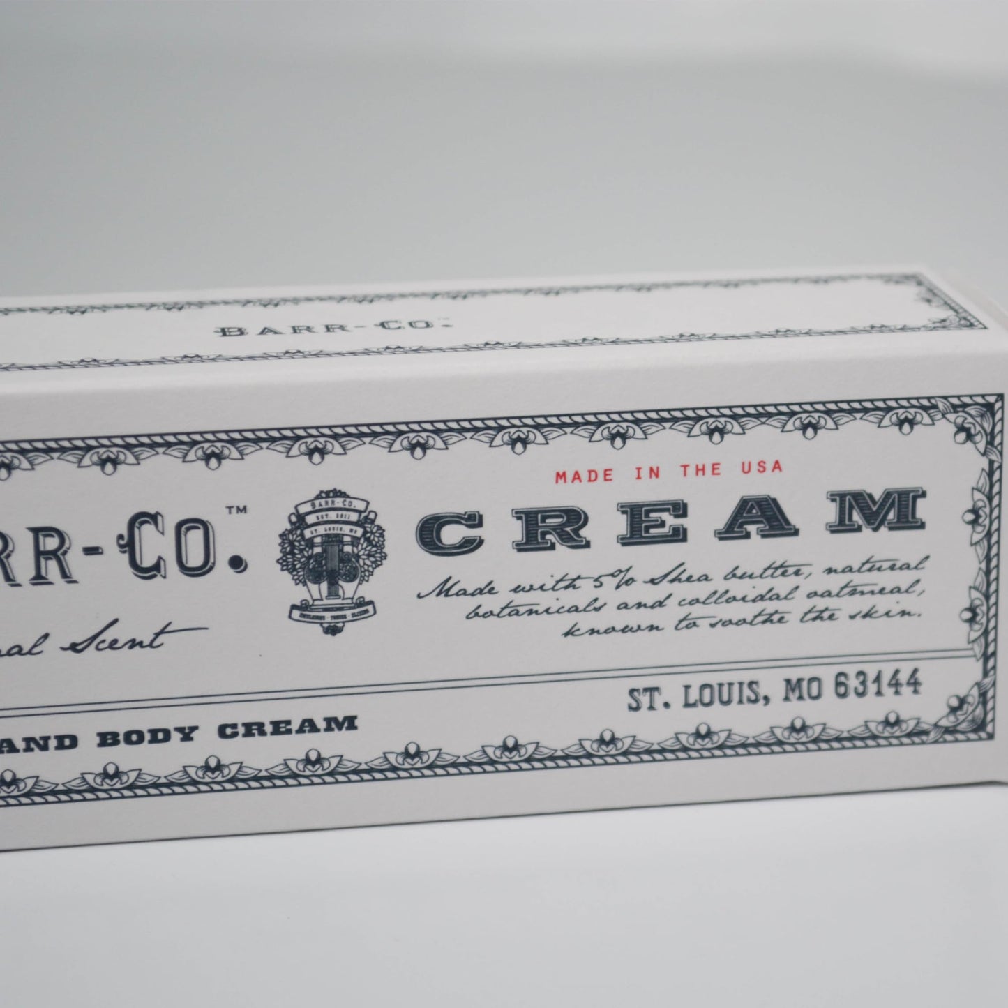 BARR-CO. Original Scent Shea Butter Hand Cream for Women & Men - Tranquil Milky Oat, Vanilla & Vetiver Hand Moisturizer for Dry Cracked & Working Hands - Moisturizing, Smooth Repair Cream, 3.4 fl oz