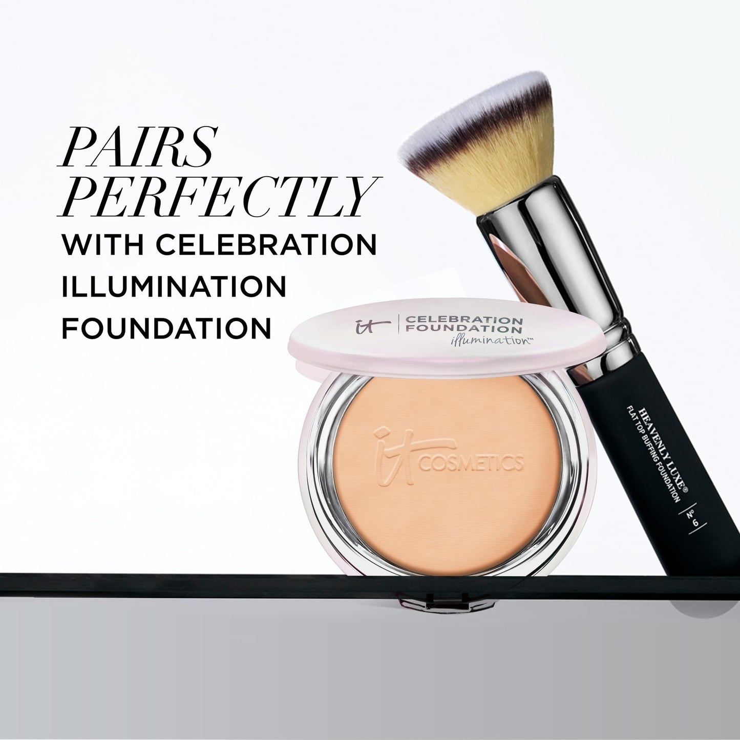 IT Cosmetics Heavenly Luxe Flat Top Buffing Foundation Brush #6 - Foundation Brush for Liquid Makeup & Foundation Powder - Makeup Brush With Award-Winning Heavenly Luxe Hair