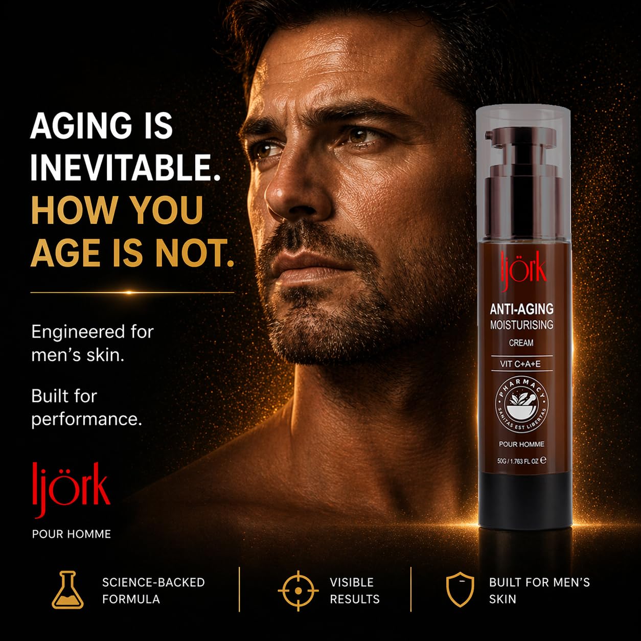 Men’s Anti-Aging Cream - Wrinkle Reduction for Face, Neck & Hands | Hydrating Formula