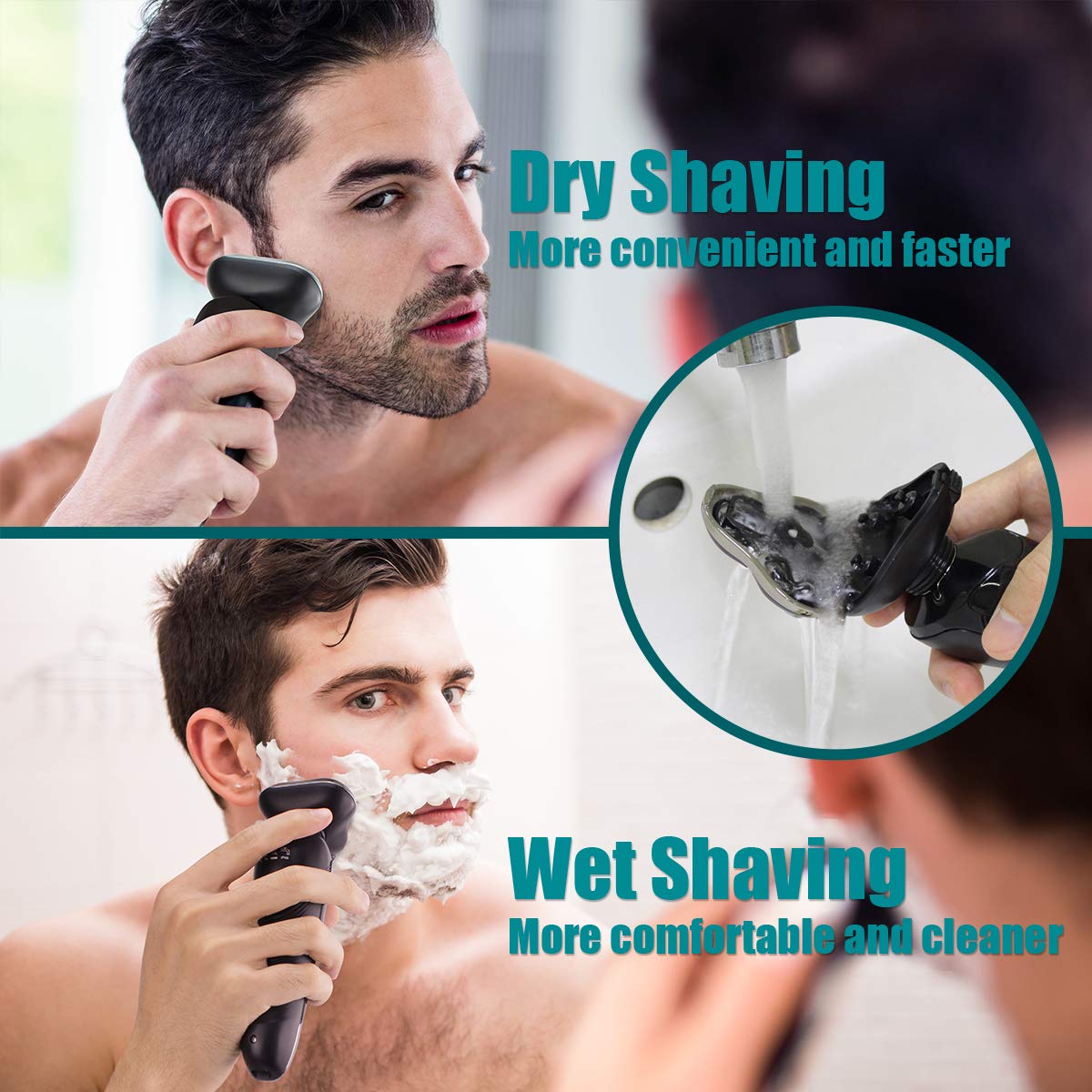PRITECH Electric Razor for Men Rotary Electric Shavers for Men