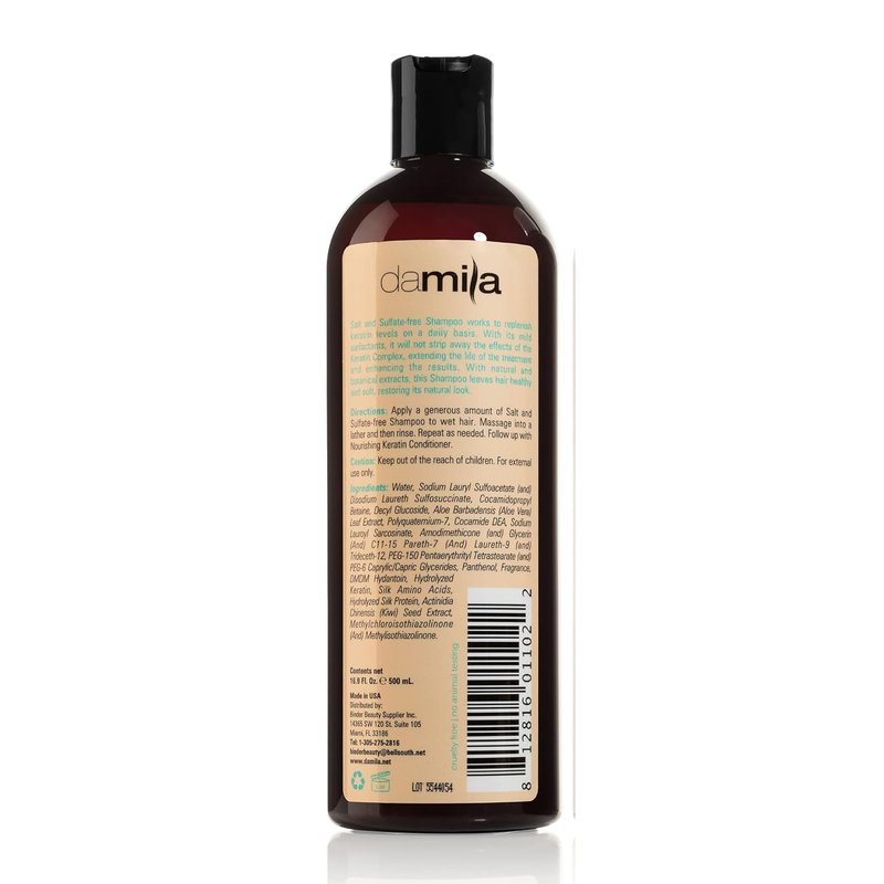 Salt & Sulfate Free Shampoo for Keratin & Color Treated Hair - Ideal for Damaged, Frizzy & Curly Hair | 16.9 Fl Oz