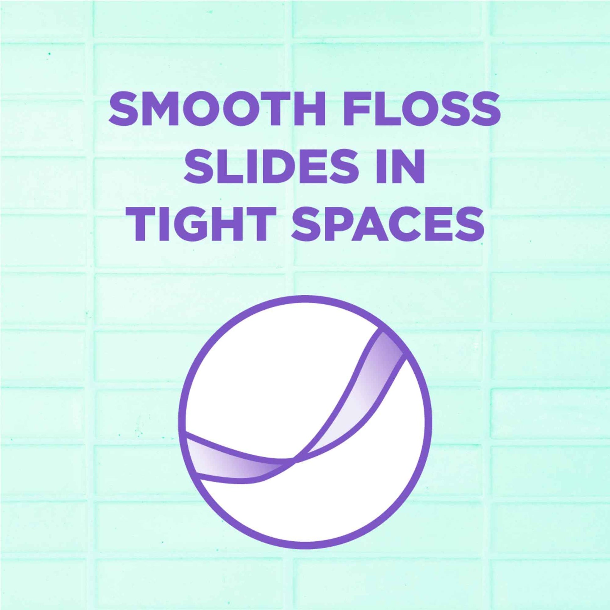 GUM Comfort Slide Floss Picks - Perfect for Tight Teeth - Extra Strong Shred-Resistant Dental Floss, Easy Grip Handle - Dental Flossers for Adults - Fresh Mint Flavor,90 Count (Pack of 6)