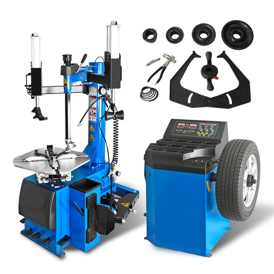 Jack Boss Tire Machine and Balancer Combo, Tire Changer Wheel Balancer Machine Combo Rim Clamp 24" Set Item