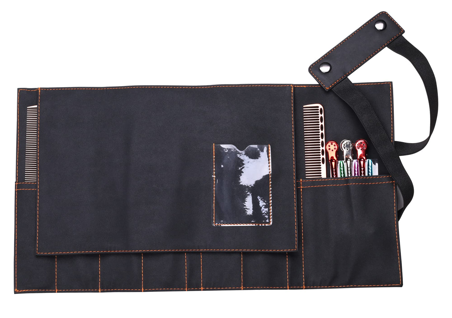 PERFEHAIR Hair Stylist Scissor Holder Pouch Cases for Hairdressers, Salon Tools Holster Bag, Soft Fabric Roll-Up Organiser