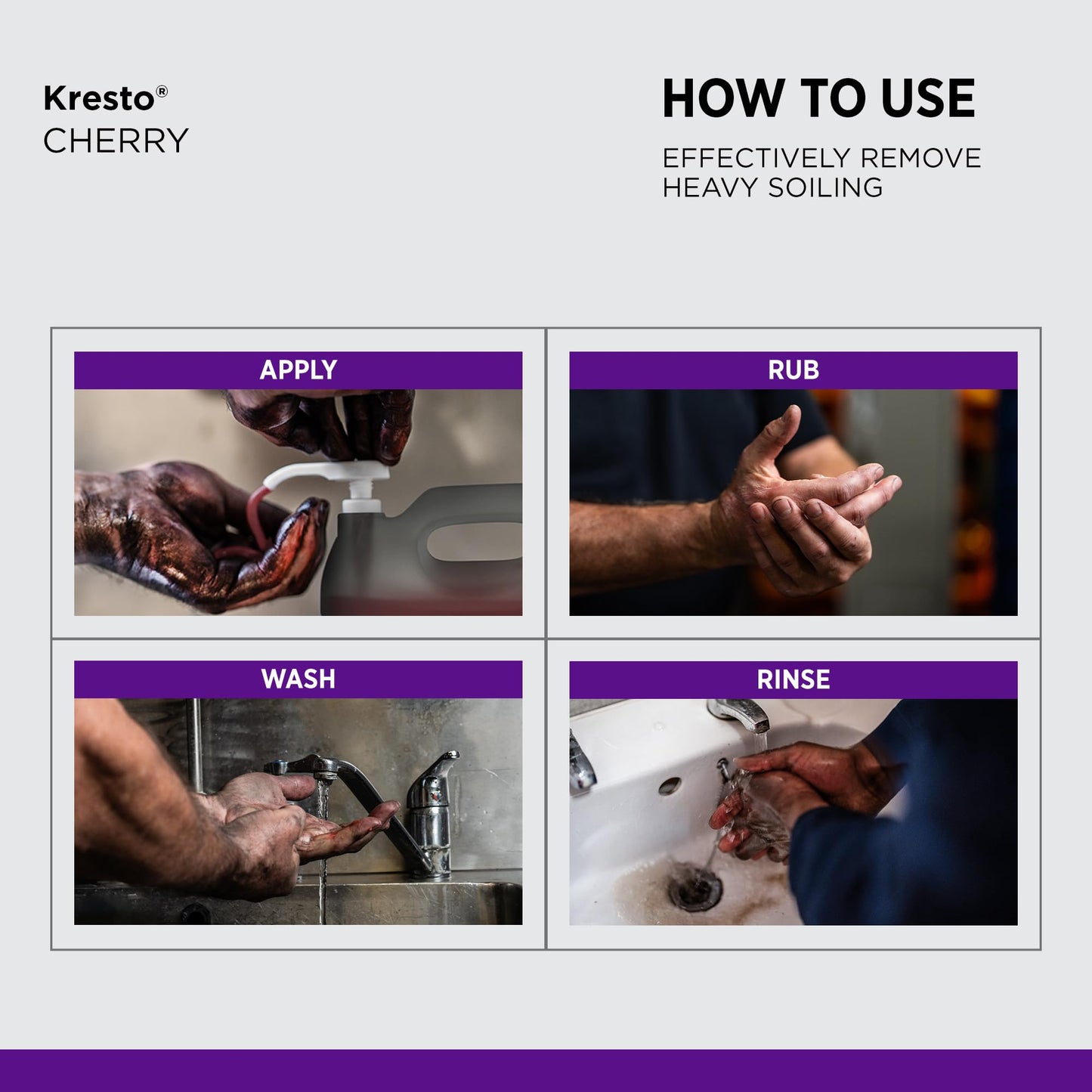 SC Johnson Professional Kresto Cherry, Super Heavy Duty Hand Cleaner, 1 Gallon Pump Bottle, for Professional Use Only