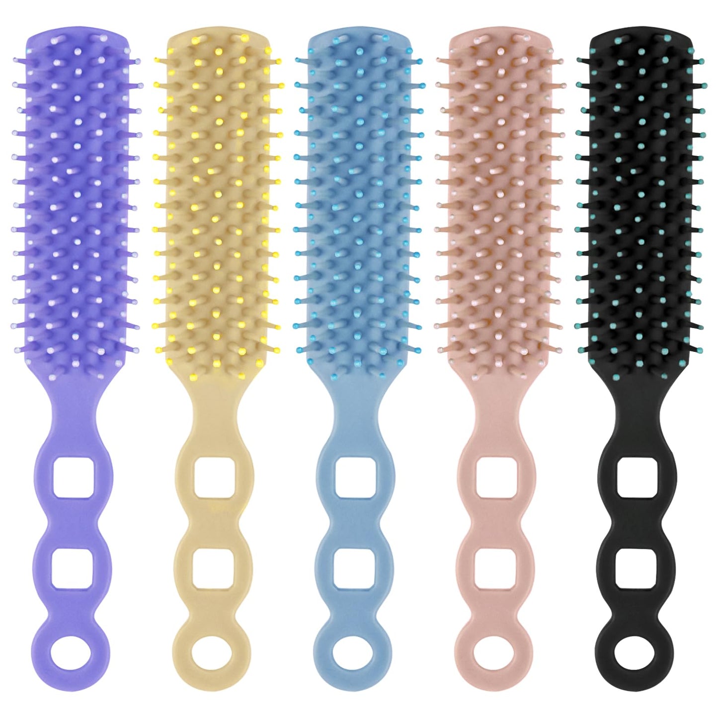 Gisdo 50 Pcs Hair Brush and Comb Set in Bulk for Homeless Individually Wrapped, Bulk Comb Brush Hairbrush for Women Kids Hotel Homeless Charity (Bright Color)