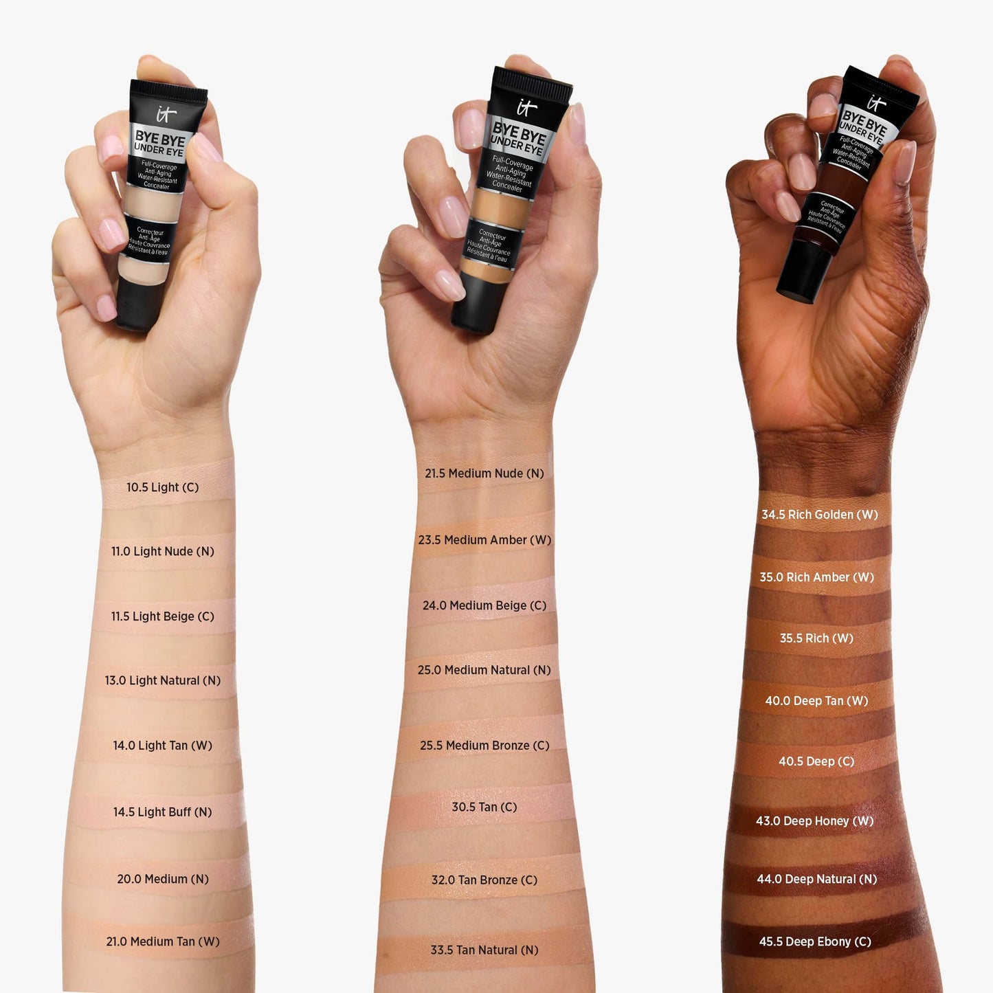 IT Cosmetics Bye Bye Under Eye Concealer Travel (Light Natural) - Waterproof, Full Coverage Brightening Concealer For Dark Circles, Fine Lines, Redness & Discoloration, Anti-Aging 24H Wear- 0.11 fl oz