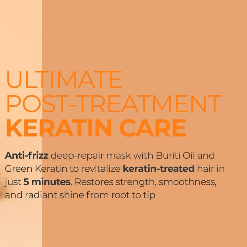 Kerazon Professional Hair Mask Anti Frizz Keratin Care, Moisturizing, Deep Hydration for Dry Damaged Hair Buriti Liss