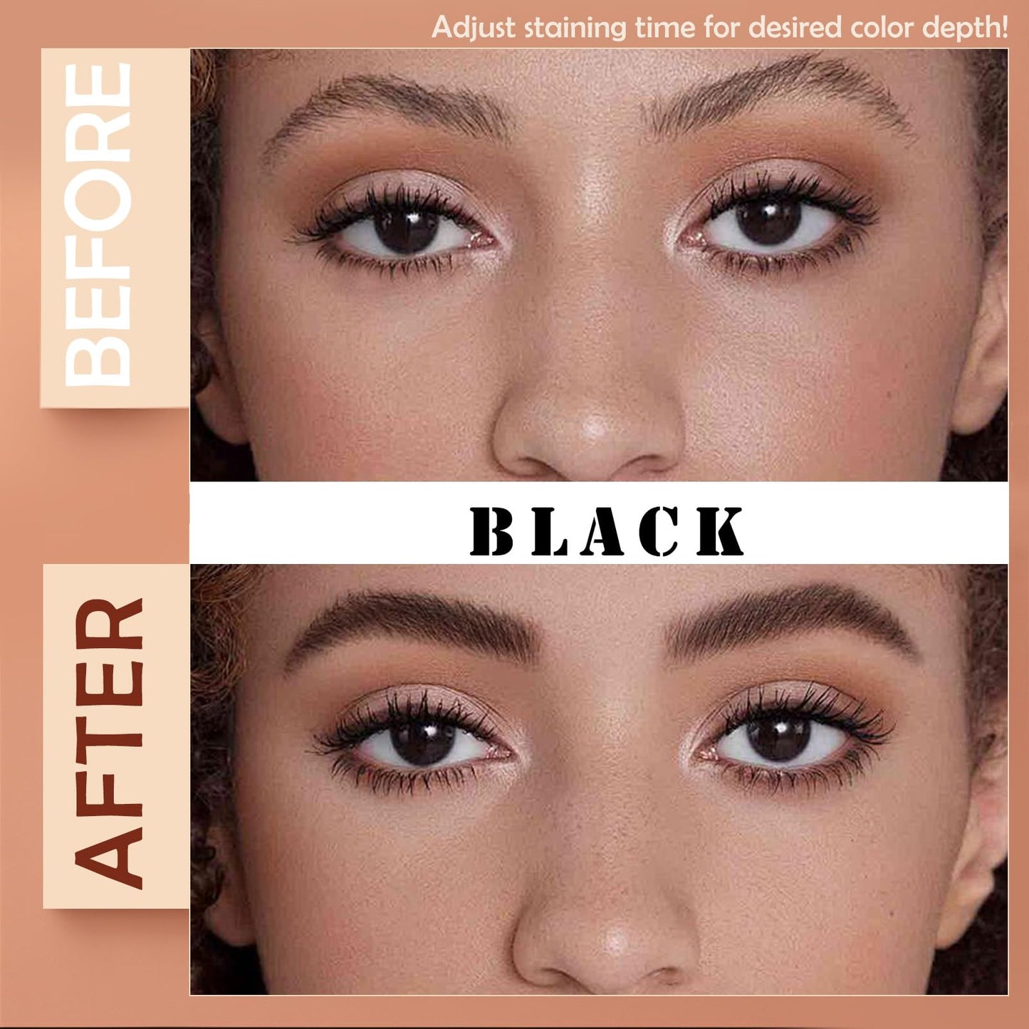 Lash Color Kit, At Home DIY Eyebrow & Eyelash Color Set, Instant Results with Natural Ingredients, Safe & Easy to Use, Stays Vibrant for 2 Weeks 7ml (Black)