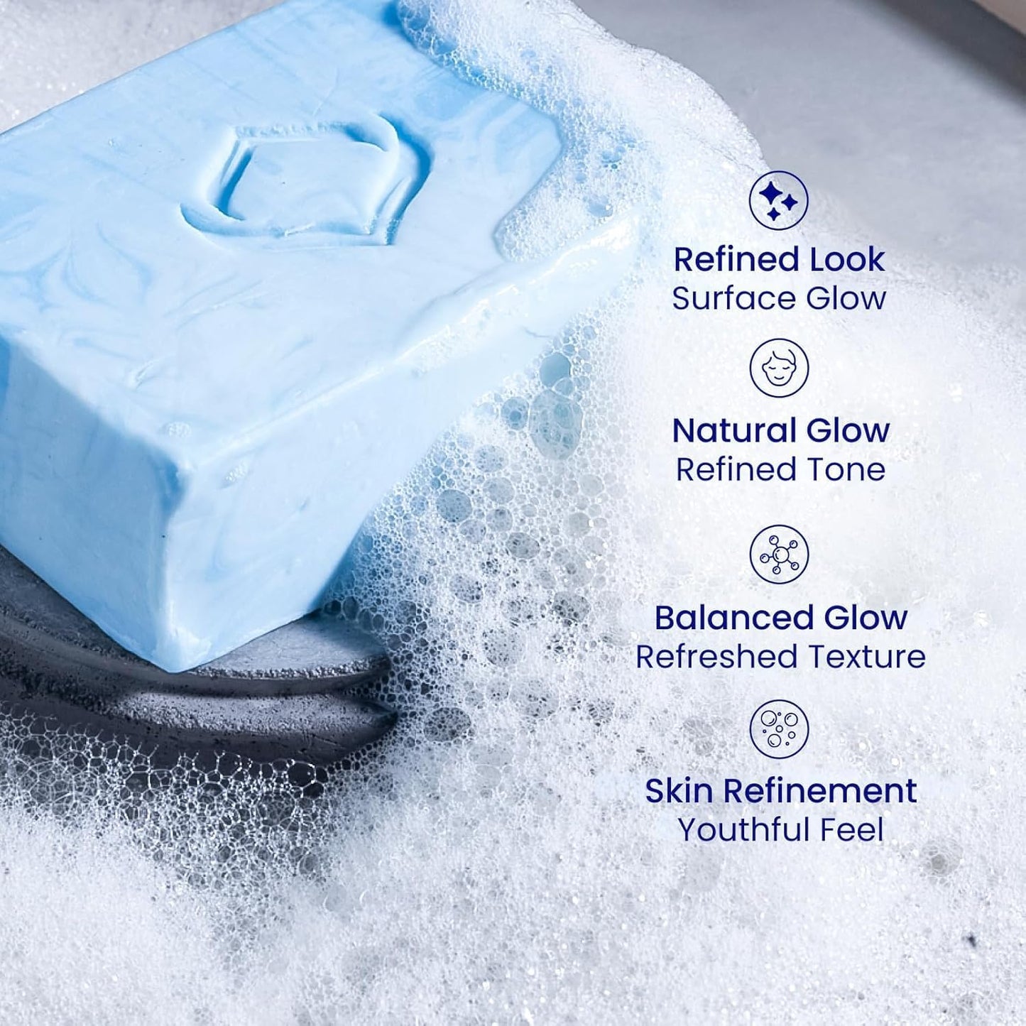 Glycolic Acid Soap Bar with Aloe & Salicylic Acid - Gentle AHA Exfoliating Soap for Smoother Skin | 135g x 5 Bars