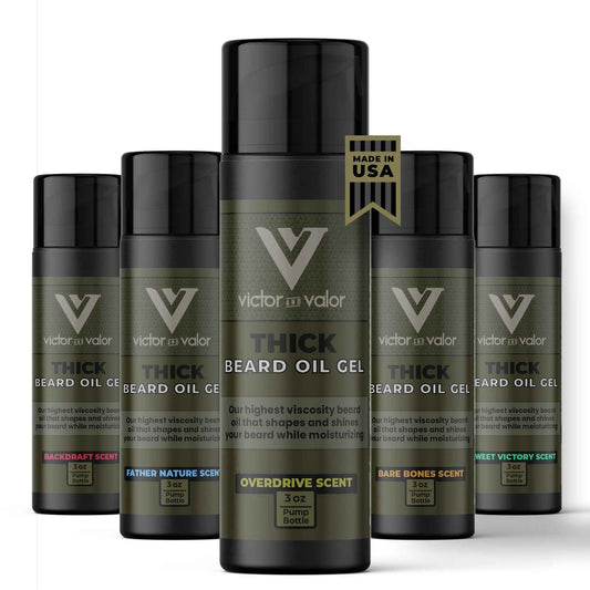 Thick Beard Oil Gel - High Viscosity Formula Helps Style and Control Your Beard or Mustache - Moisturizing Oils Conditions (Overdrive Scent - 3oz) …
