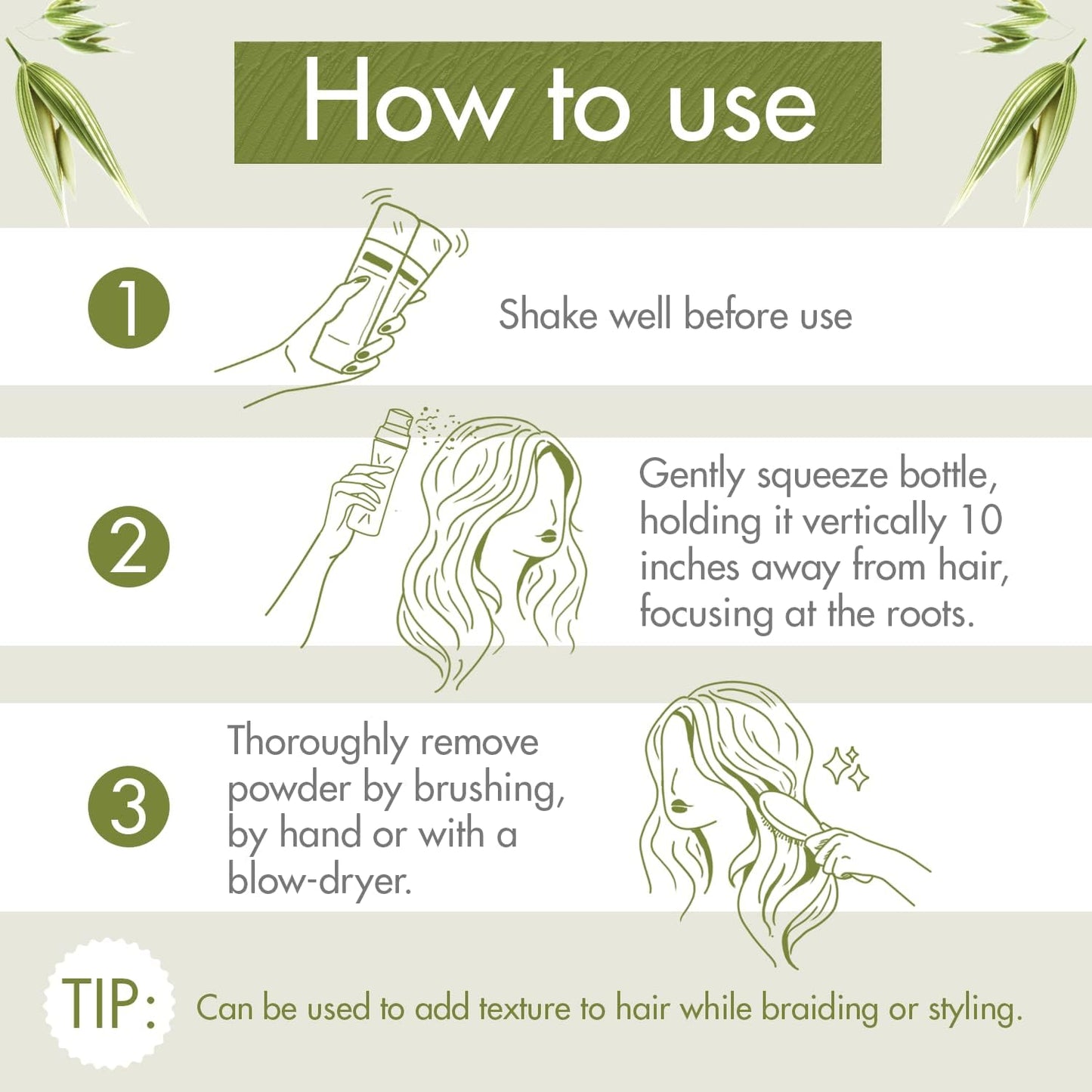 Klorane Dry Shampoo with Oat Milk - Eco-Friendly Non-Aerosol Formula - Vegan & Dermatologist Tested - Ultra-Gentle Powder Formula with Plant-Based Ingredients - Fully Recyclable Bottle - 1.7 oz.